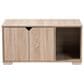 Baxton Studio Jasper 2-Door Cat Litter Box Cover House in Oak, , large