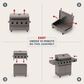 TYTUS Anaheim 4-Burner Gas Grill in Gunmetal Gray, , large