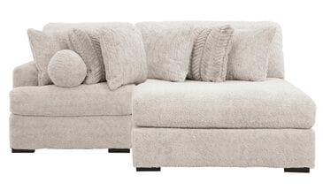 Ashley Cuddle Plush 2-Piece Stationary Right Facing Sectional with Chaise in Arctic, , large