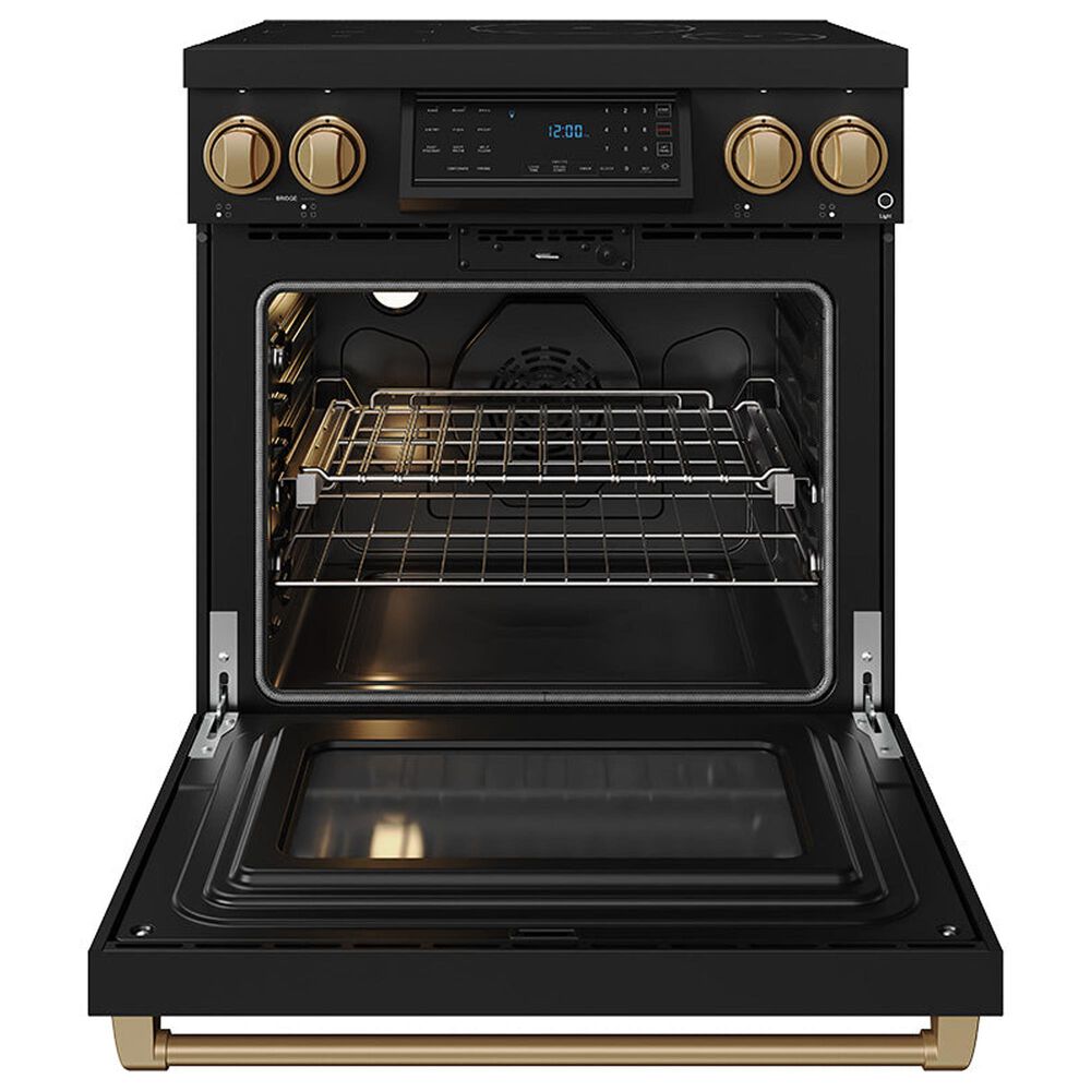 Thor Kitchen Gordon Ramsay 4.8 Cu. Ft. Professional Induction Range with Bronze Handle Kit in Black, , large