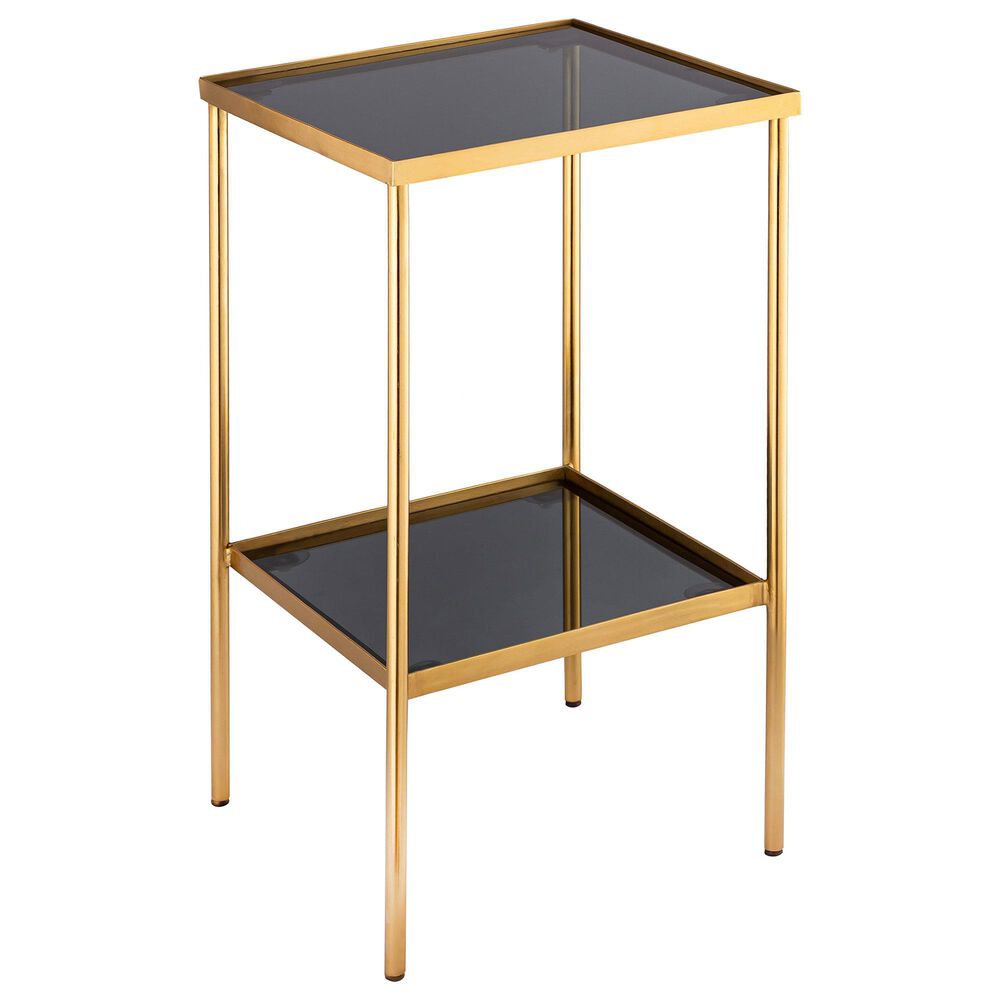 Carolina Chair and Table Shea Side Table in Black and Gold, , large