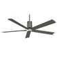 Minka-Aire Clean 60" Ceiling Fan with LED Light in Grey Iron and Brushed Nickel, , large