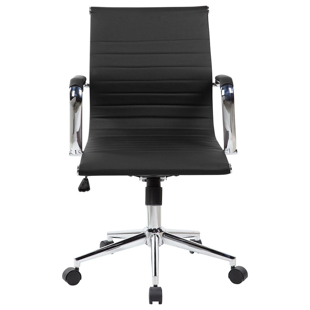 Techni Sport Modern Medium Back Executive Office Chair in Black, , large