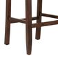 Linon Home Decor Vega Bar Stool with Black Cushion in Espresso, , large