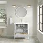 James Martin Myrrin 30" Single Bathroom Vanity in Bright White with Single Hole 3 cm White Zeus Silestone Top and Rectangular Sink, , large