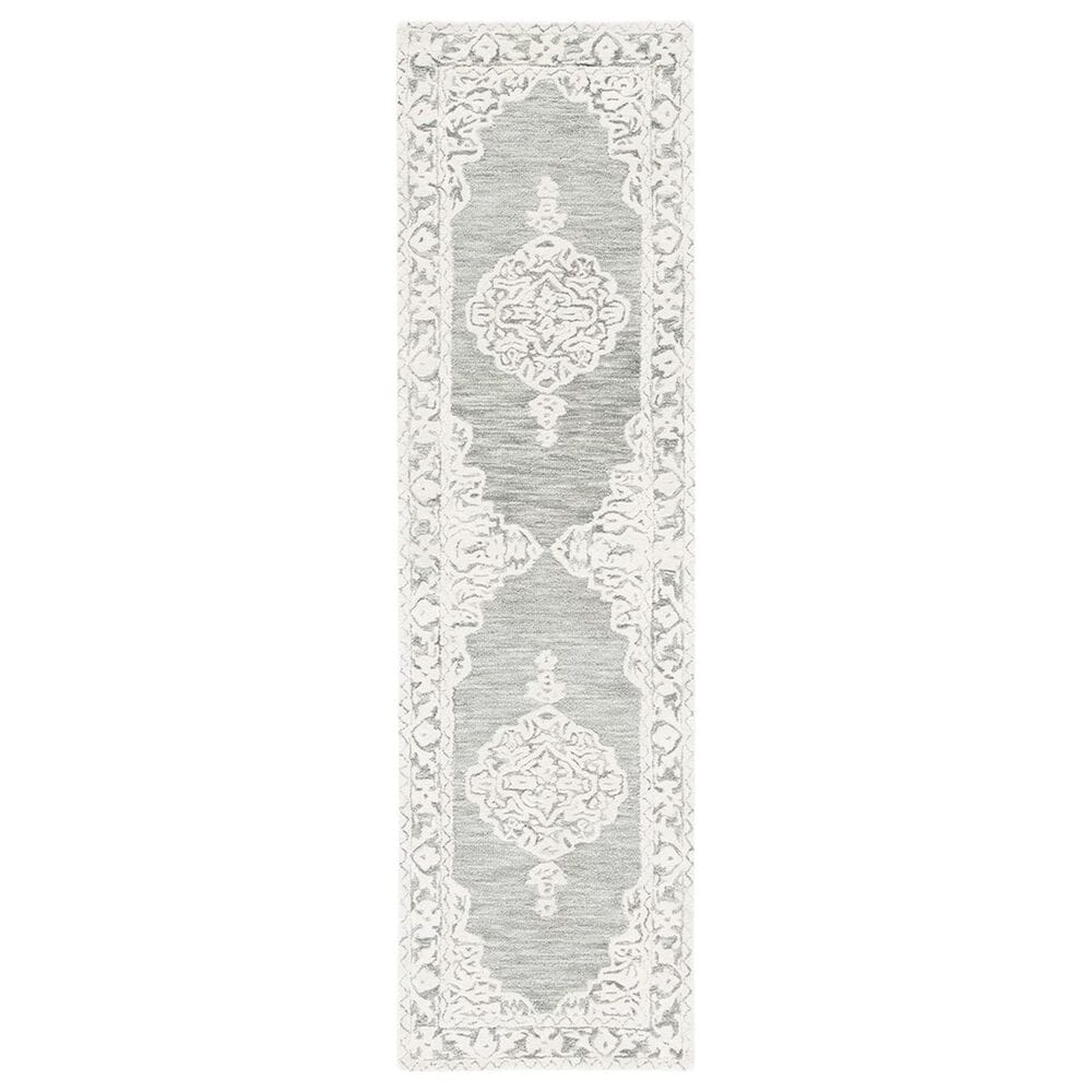 Safavieh Micro-Loop MLP275F 2"3" x 8" Gray and Ivory Runner, , large