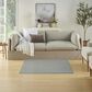 Nourison Courtyard Ivory and Aqua 4" Square Indoor/Outdoor Area Rug, , large