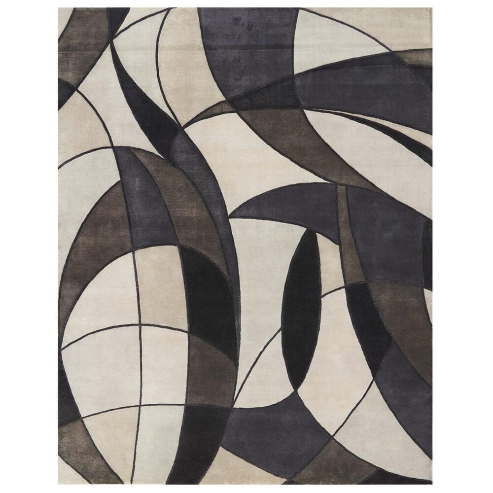 Nourison Asymetrie CGS18 8" x 10" Mediterranean Sand Area Rug, , large
