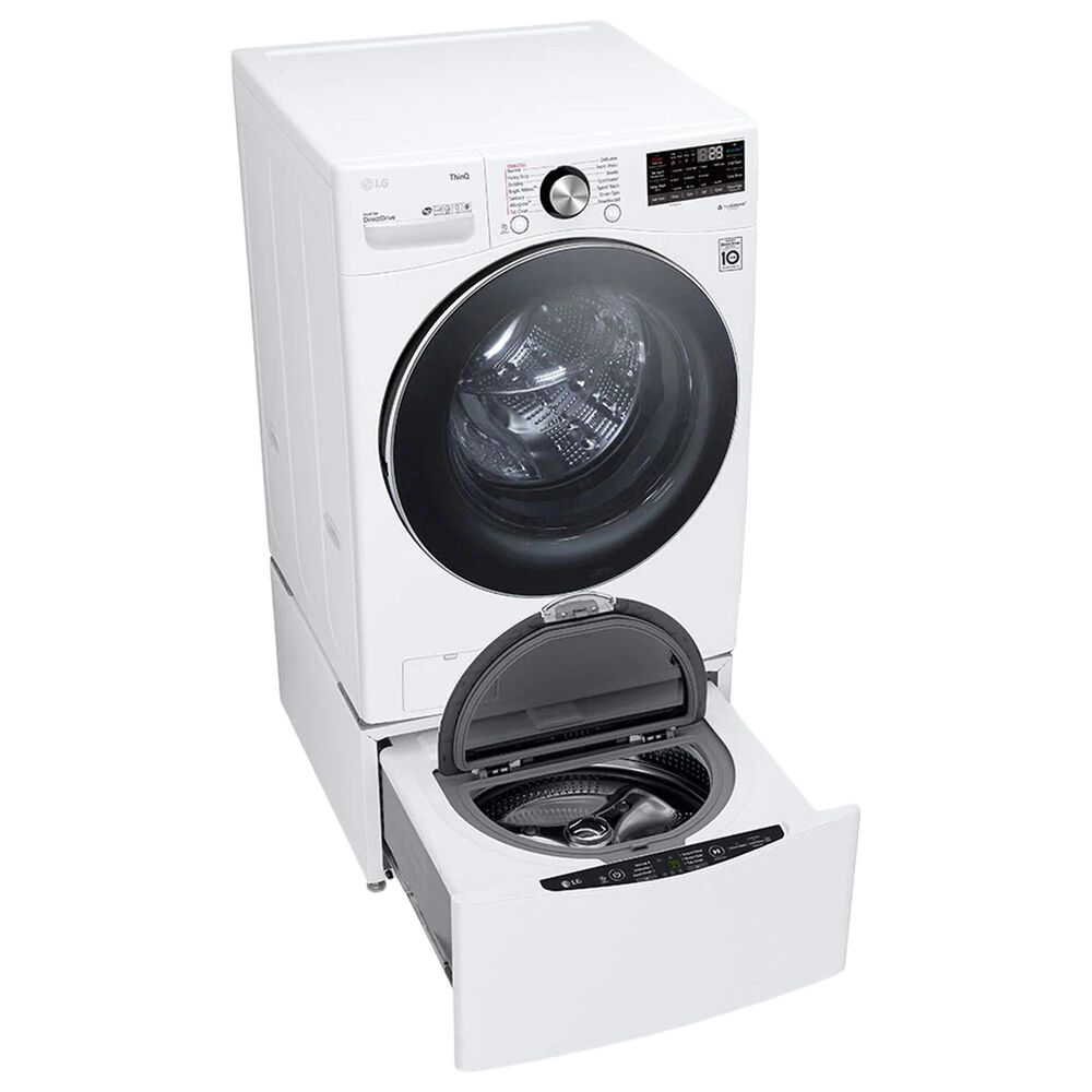 LG 5.0 Cu. Ft. Front Load Washer and 7.4 Cu. Ft. Gas Dryer with TurboWash 360 Laundry Pair in White &#40;Pedestals Sold Separately&#41;, , large