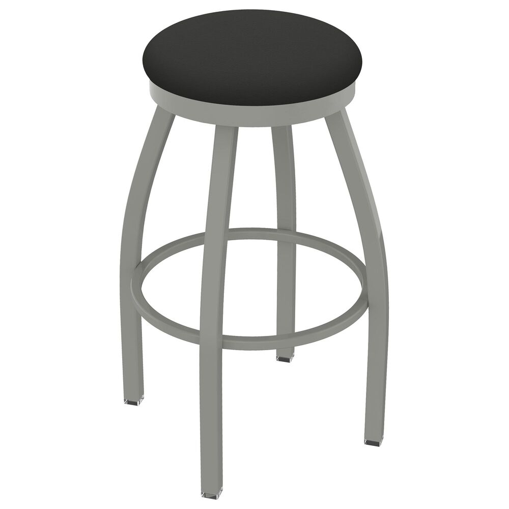 Holland Bar Stool 802 Misha 25" Swivel Counter Stool with Anodized Nickel and Canter Iron Seat, , large