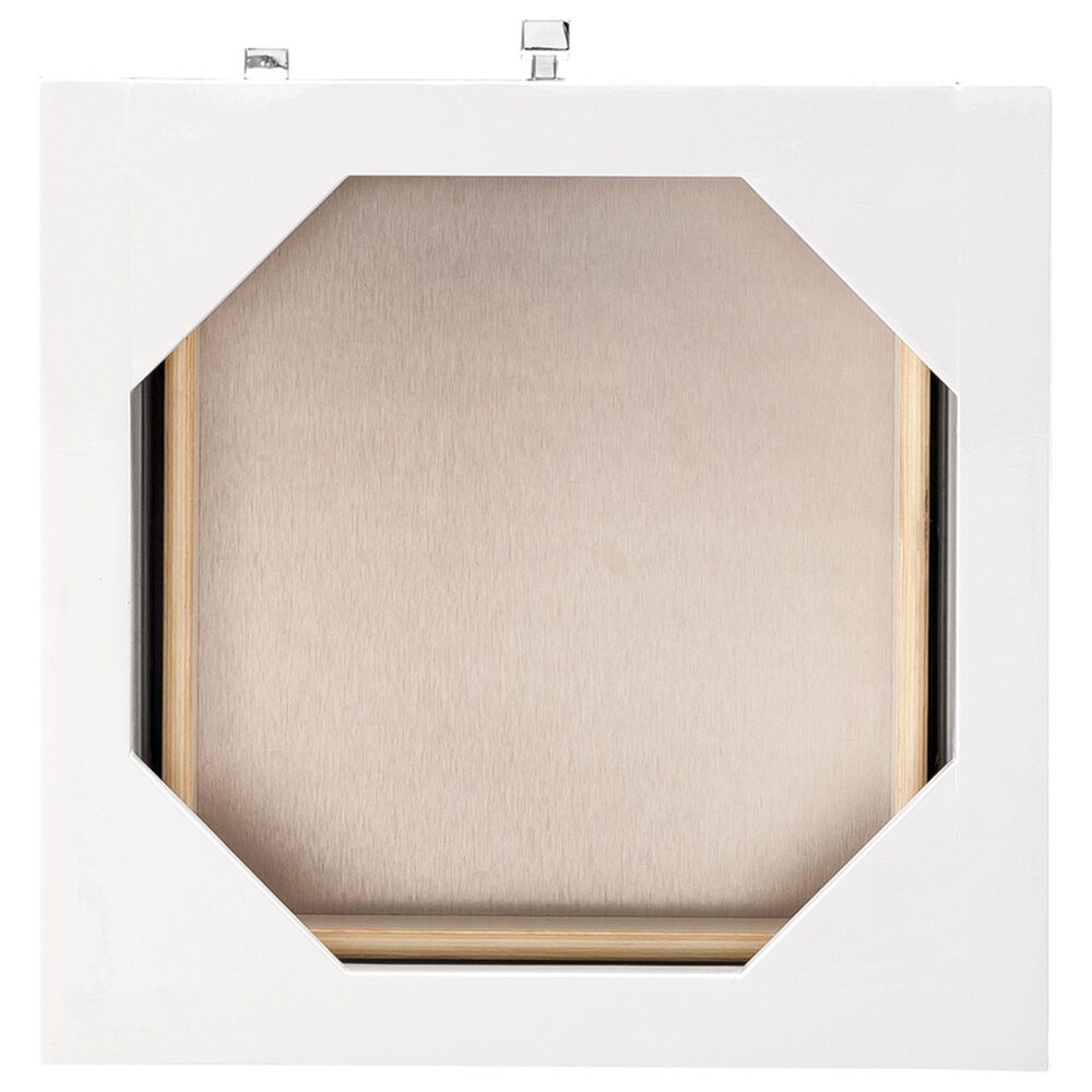 James Martin Vanities Athens 15" Left Door Cabinet in Glossy White with 3 cm White Zeus Quartz Top, , large