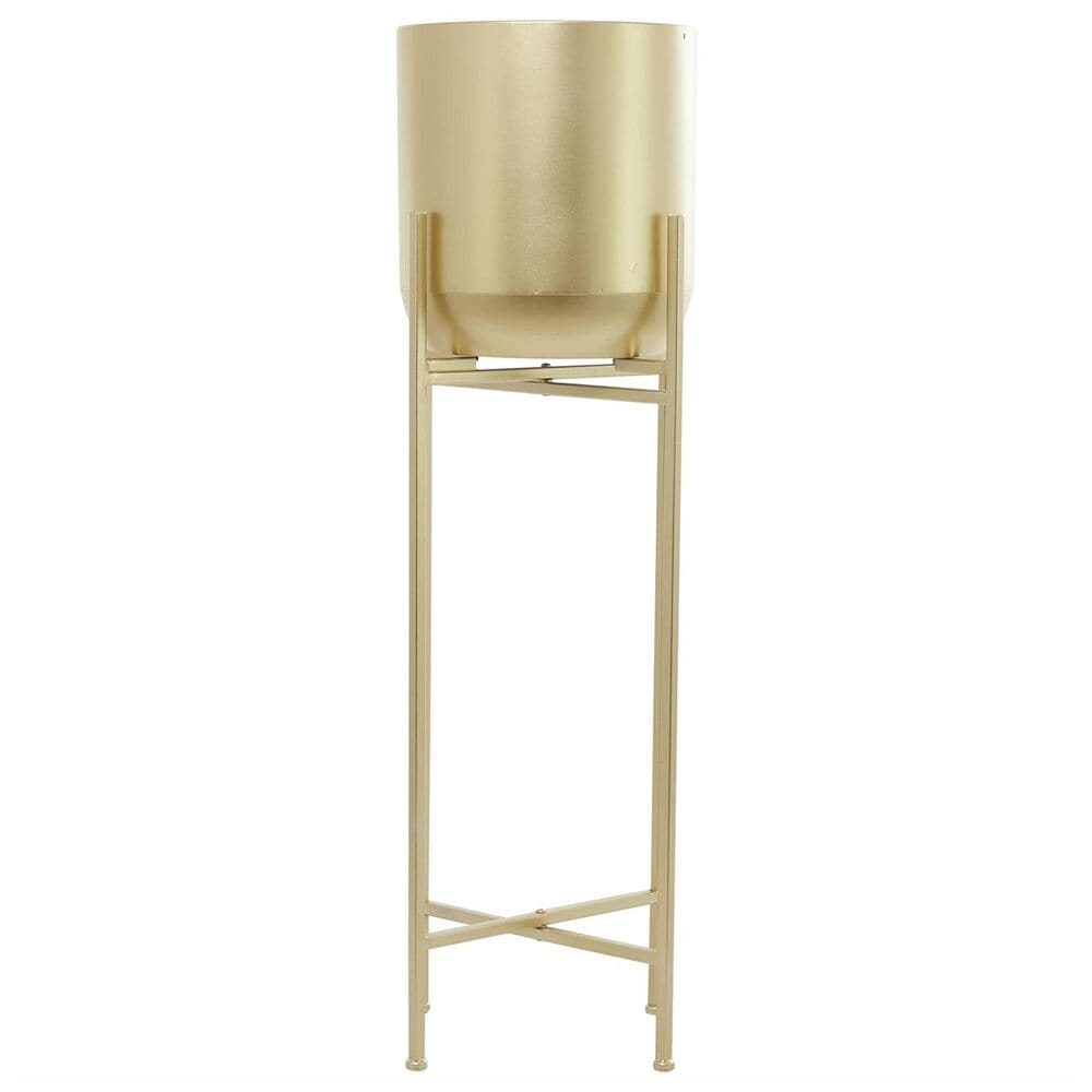 Maple and Jade 41&quot; Dome Planter with Removable Stand in Satin Gold, , large