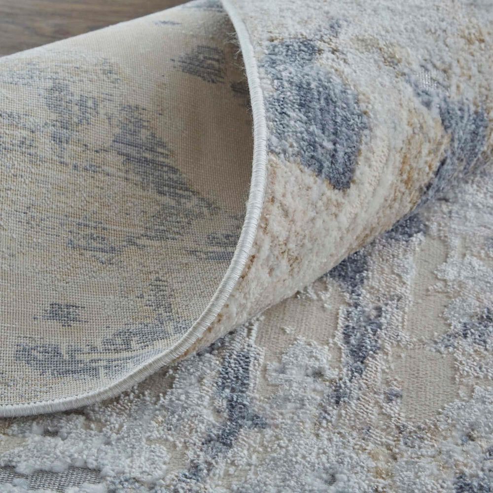 Feizy Laina 4&#39; x 6&#39; Blue and Ivory Area Rug, , large