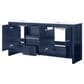 Lexora Home Lafarre 72" Double Bathroom Vanity in Navy Blue with 2 cm White Quartz Top and Rectangular Sinks, , large