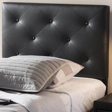 Baxton Studio Baltimore Twin Upholstered Headboard in Black, , large