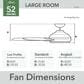 Hunter Trimaran 52" Outdoor Ceiling Fan in Matte Black, , large