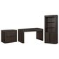 Wycliff Bay Tulane 3-Piece Writing Desk with Bookcase and Lateral File Cabinet Set in Dark Chocolate, , large