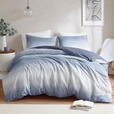 Hampton Park Callista 3-Piece Full/Queen Duvet Set in Blue and White, , large