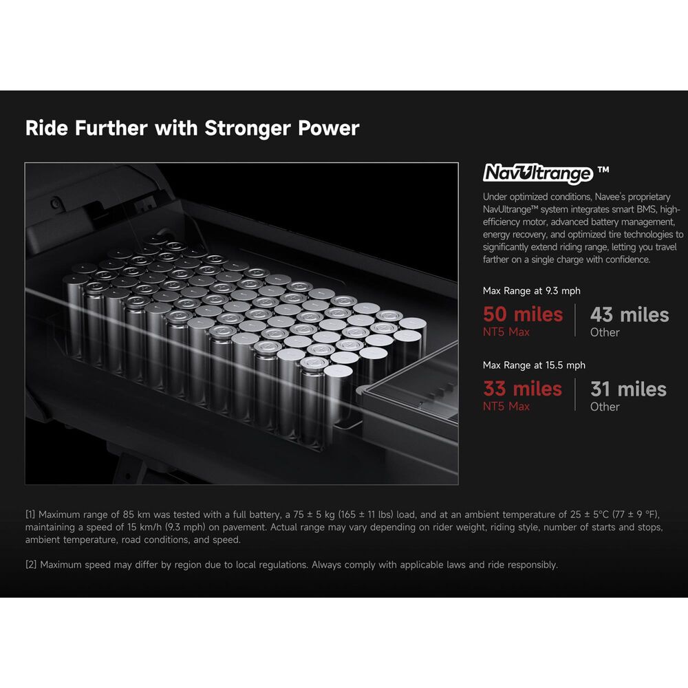 Navee NT5 Max Electric Scooter in Black, , large