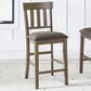 Ashley Urbinforte 25.75" Faux Leather Barstool in Light Brown, , large