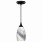 Vaxcel Milano 1-Light Mini Pendant with Marble Swirl Shade in Oil Rubbed Bronze, , large