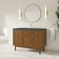 James Martin Laurent 48" Single Bathroom Vanity in Honey Oak with 3 cm White Zeus Silestone Top and Rectangular Sink, , large