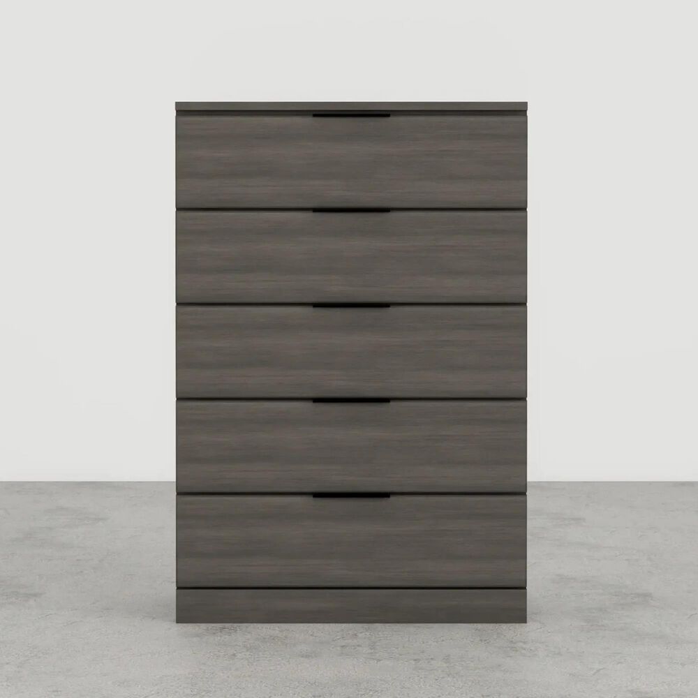 Lemoore Essential 5-Drawer Chest with Pull Handle in Storm Grey, , large