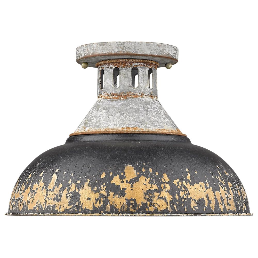 Golden Lighting Kinsley Semi-Flush in Aged Galvanized, , large