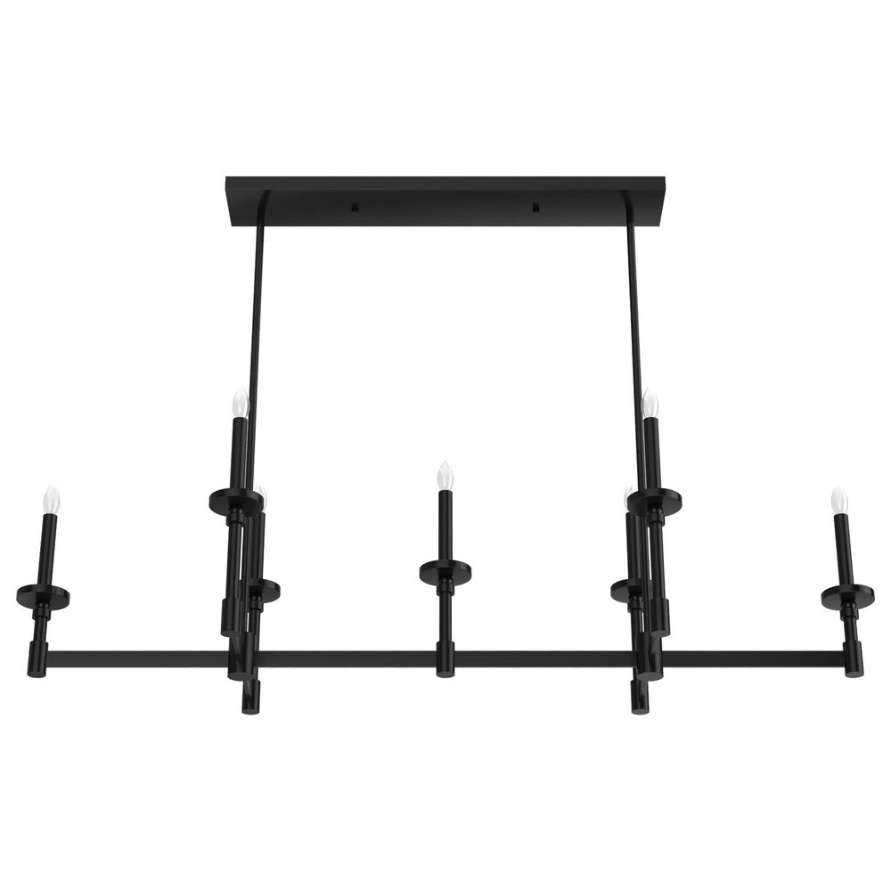 Hunter Briargrove 7-Light Linear Chandelier in Matte Black, , large