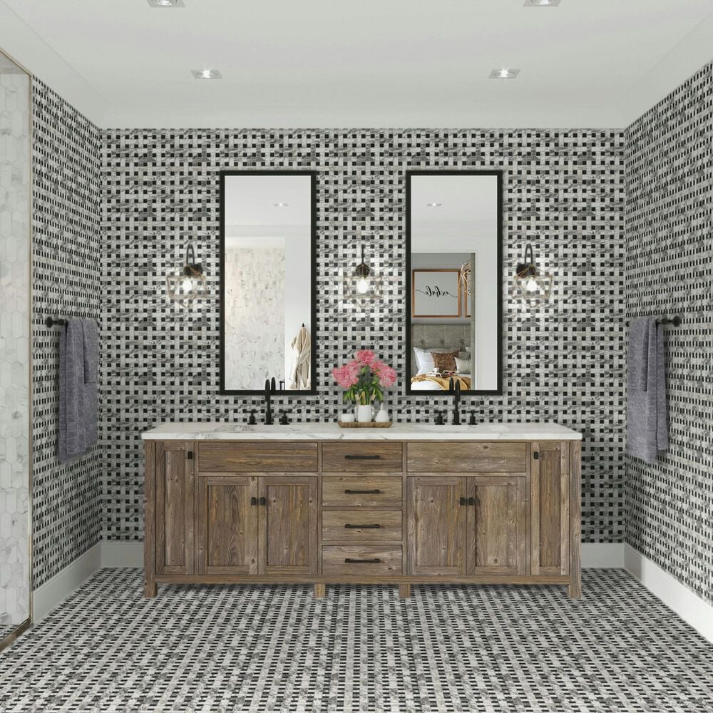 Dal-Tile Divinium Calypso 13-1/8&quot; x 13-1/8&quot; Ceramic Mosaic Sheet, , large