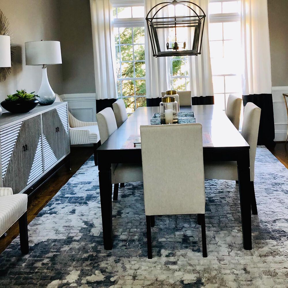 Surya Venice VNE-2300 7&#39;9&quot; x 10&#39;3&quot; Denim, Gray and Ivory Area Rug, , large