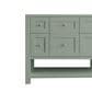 James Martin Vanities Breckenridge 72" Double Bathroom Vanity in Smokey Celadon with 3 cm White Zeus Quartz Top and Rectangular Sinks, , large