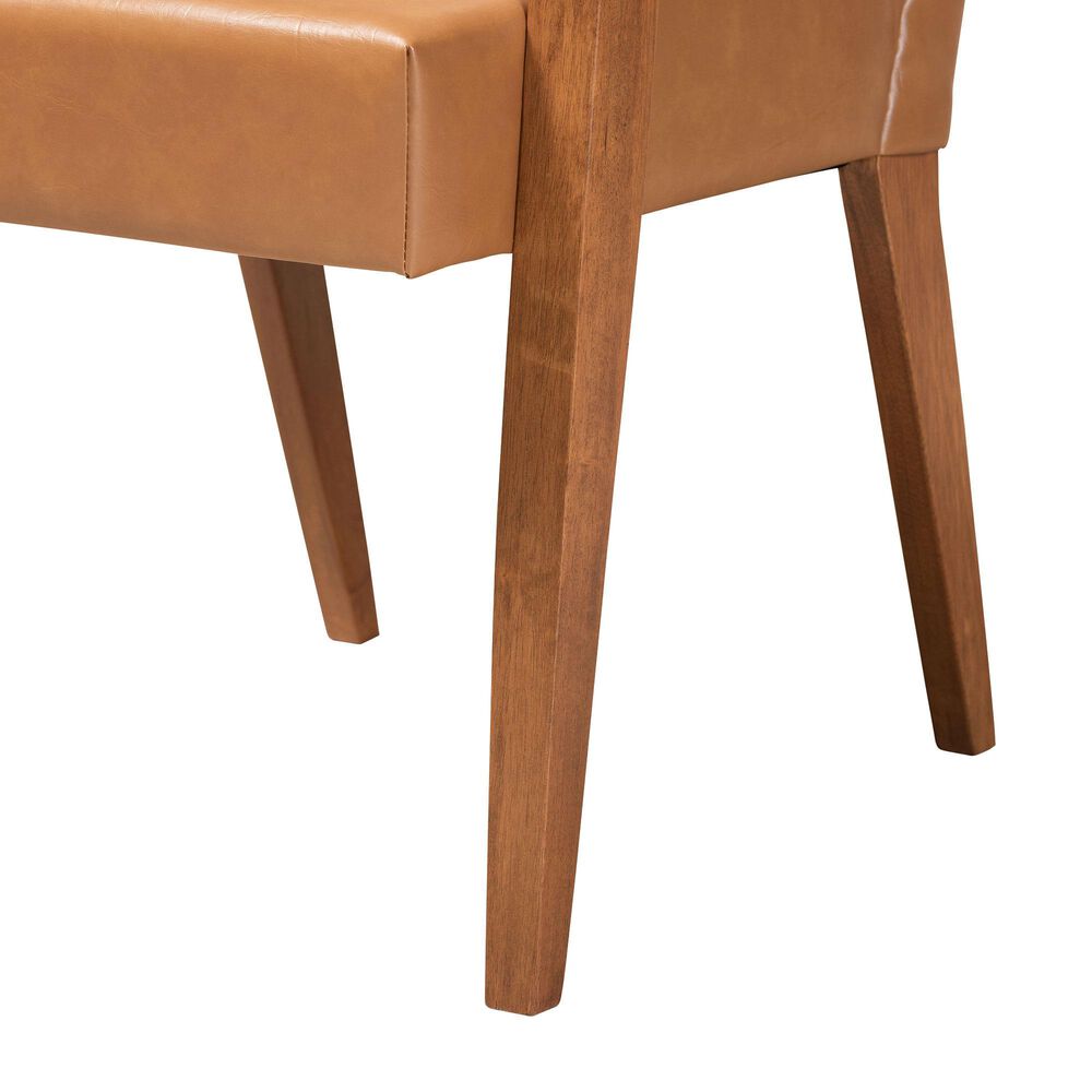 Baxton Studio Andrea Arm Chair in Tan (Set of 2), , large