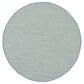Nourison Courtyard Ivory and Aqua 4" Round Indoor/Outdoor Area Rug, , large