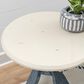 Linon Home Decor Omar Round Side Table in Distressed Blue and Cream, , large