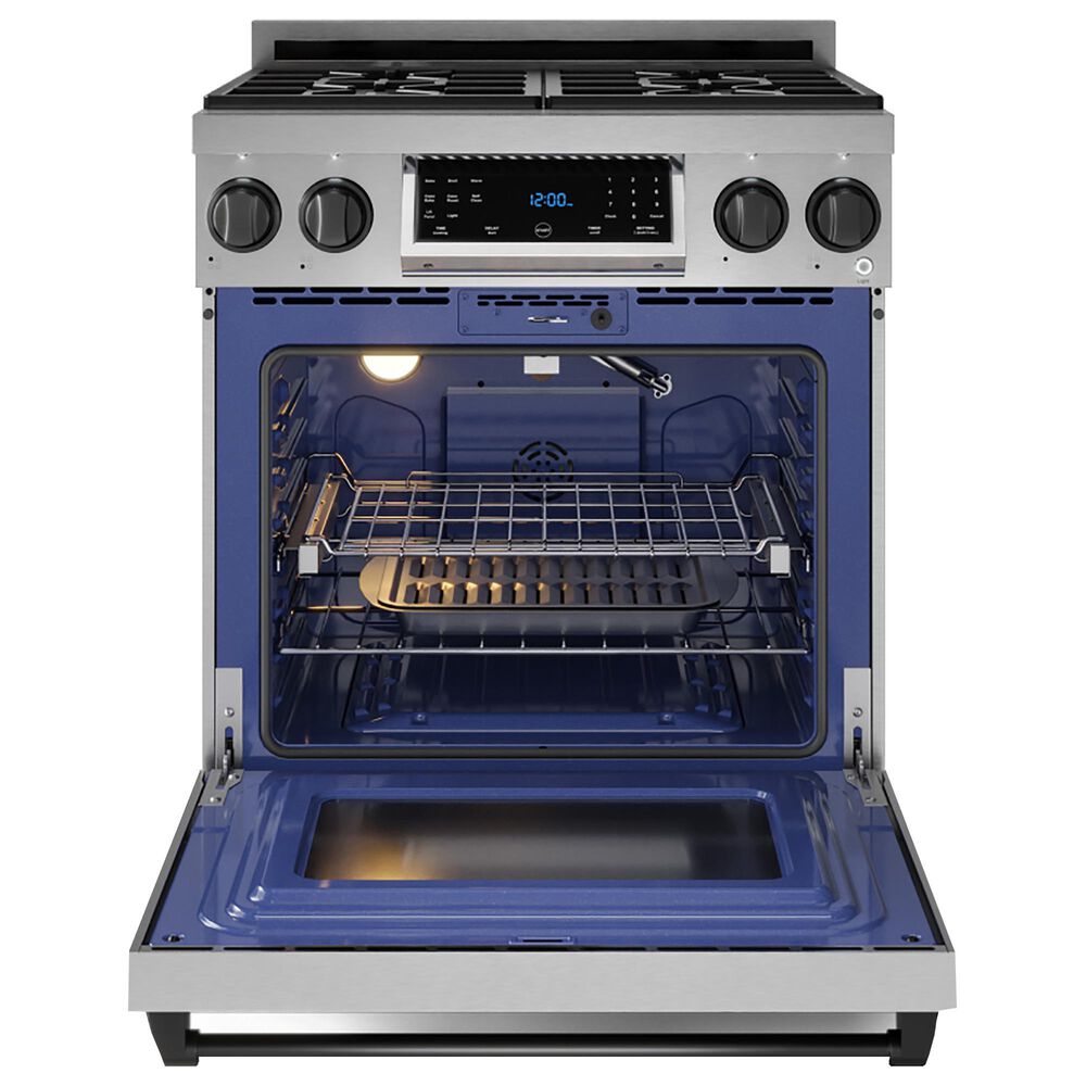 Thor Kitchen Gordon Ramsay 4.55 Cu. Ft. 30&quot; Professional Liquid Propane Range with Black Handle Kit in Stainless Steel, , large
