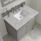 James Martin Vanities Brittany 36" Single Bathroom Vanity in Urban Gray with 3 cm Victorian Silver Quartz Top and Rectangular Sink, , large