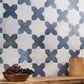 Soho Studio Malta White Star and Denim Blue Cross 6" x 6" Matte Porcelain Tile Kit, , large