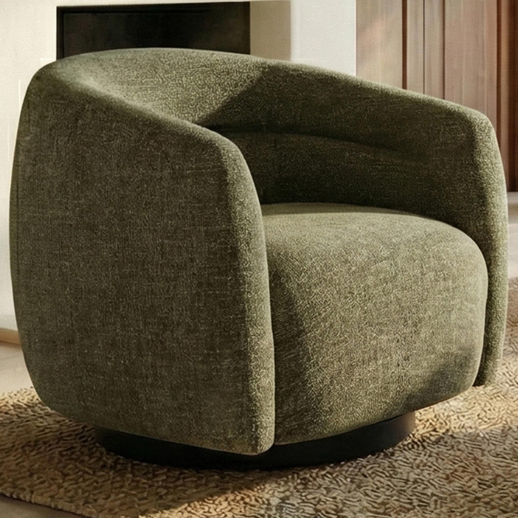 Safavieh Kellybryn Swivel Chair in Olive Green