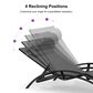 HOMLUX 3-Piece Standard Patio Chaise Lounge Set in Black, , large