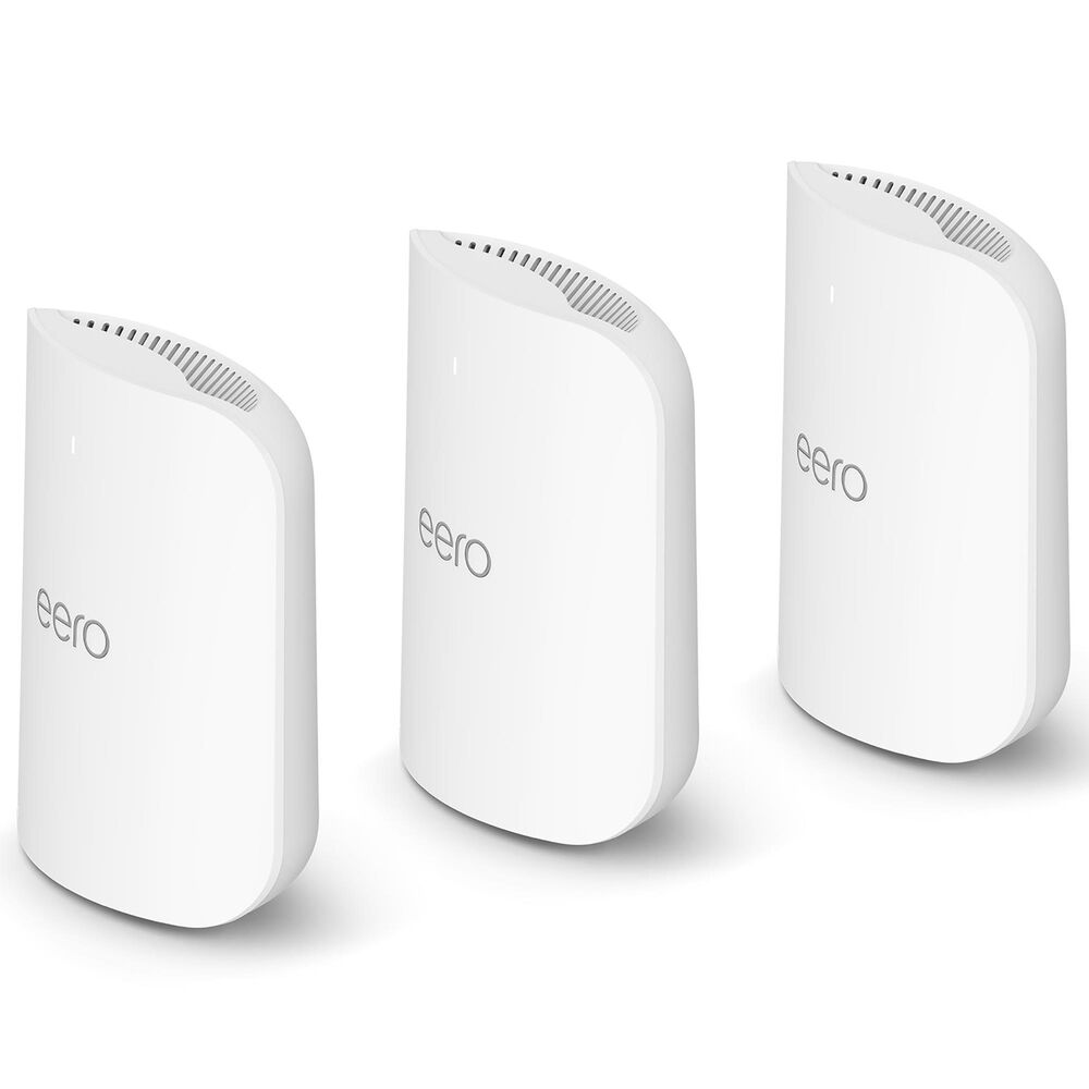 eero 1-Pack Pro 6E Mesh Wi-Fi 6E Router with 3-Pack Pro 7 Mesh Wi-Fi 7 System in White, , large