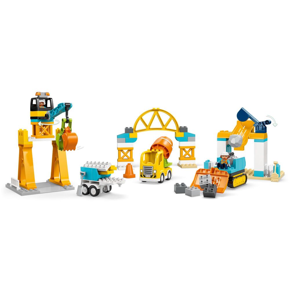 LEGO Duplo 3-In-1 Construction Site and Vehicles Building Set, , large