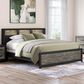 Ashley Broachmyn King LED Bookcase Bed in Black and Gray, , large