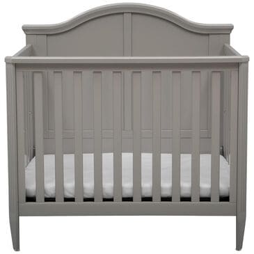 Delta Parker Mini Convertible Baby Crib with Mattress in Gray, , large