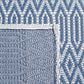 Safavieh Martha Stewart Cotton MSR405 2" x 8" Blue and Grey Runner, , large