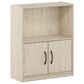 HOMLUX 2-Tier Open Shelf Bookcase with 2-Door Storage Cabinet in Metropolitan Pine, , large