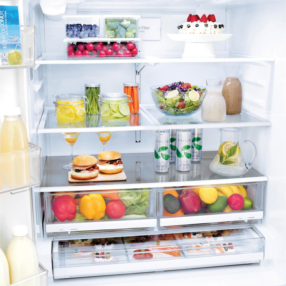 LG 26 Cu. Ft. 3-Door French Door Refrigerator with SmartThinQ in Stainless Steel with Dual Icemaker, , large