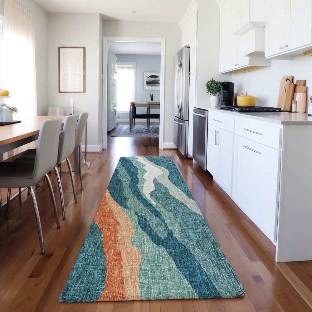 Dalyn Rug Company Lorenzo LN4 Teal 2&#39;3&quot; x 7&#39;6&quot; Runner, , large