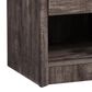 CorLiving Newport 1 Drawer Nightstand in Grey Washed Oak, , large