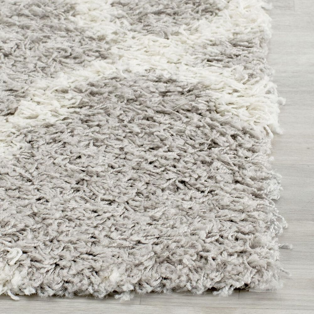 Safavieh Dallas Shag SGD257G-210 2&#39;3&quot; x 10&#39; Grey/Ivory Runner, , large
